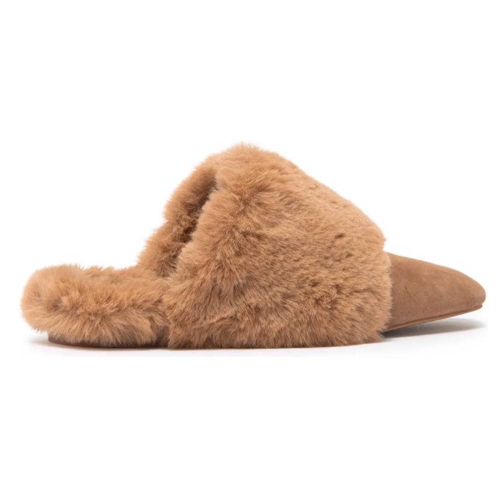 NWB Stuart Weizmann Edie Chill Faux Fur Slippers - Picture 3 of 9